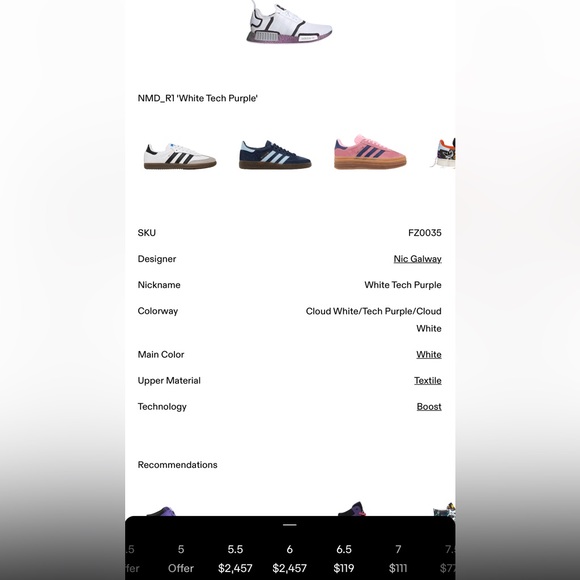 NMD_R1 White Tech Purple Runner - Picture 7 of 7